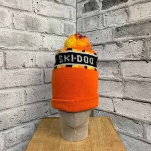 Ski-Doo Vintage Knit Beanie Hat With Pom Pom Toque 80s Retro Winter Snowmobile
